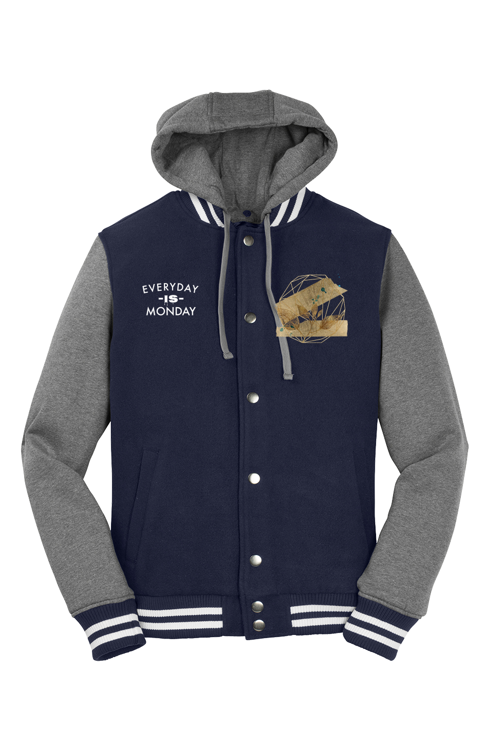 EVERDAY is Monday Insulated Letterman Jacket