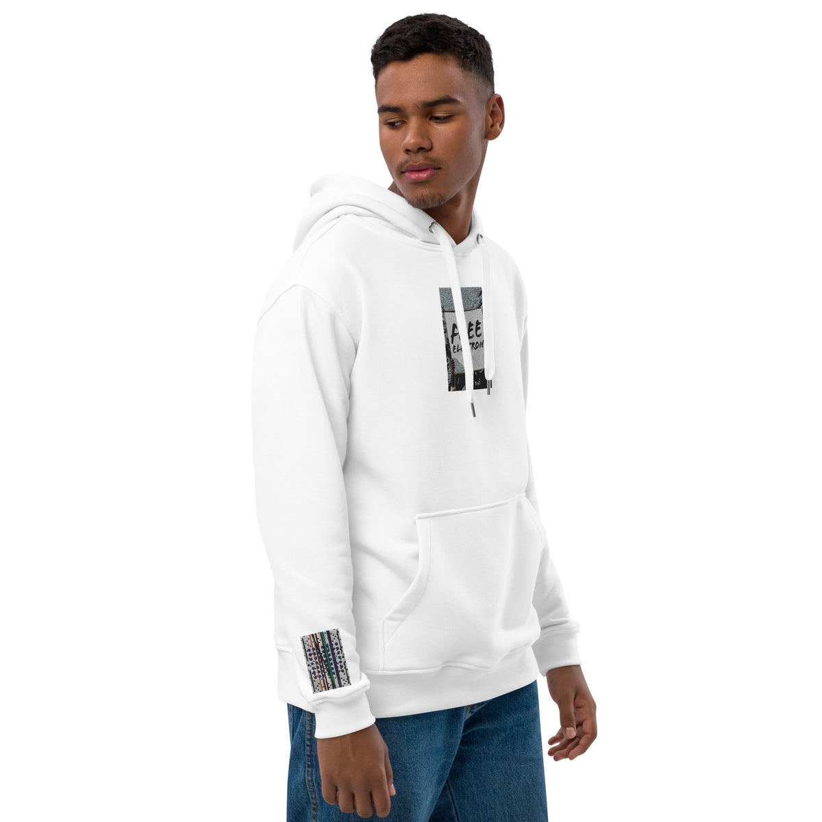 Free Electron Embroidery Premium eco hoodie