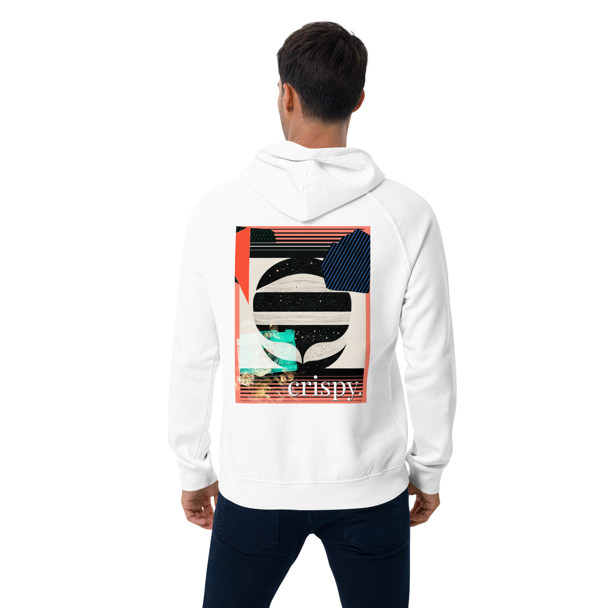 Dolphins Eat Rice Unisex eco raglan hoodie