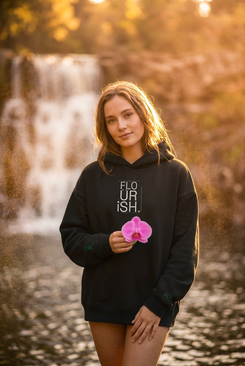 Flo-UR-ish Unisex sculpted heavyweight hoodie