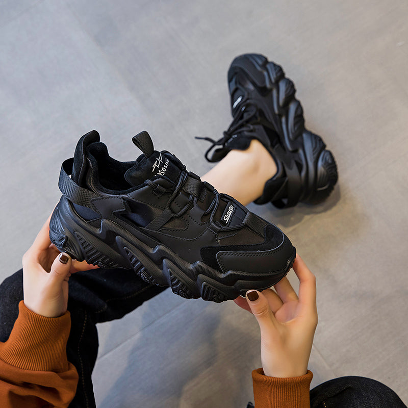 Shoes women 2020 new thick soled women''s shoes versatile sports shoes black fashion net red daddy shoes spring 2021 - Commercial Universe Boutique