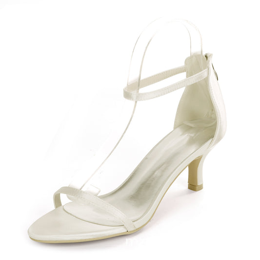 Satin-Colored Women S Shoes With One Strip Sandals - Commercial Universe Boutique