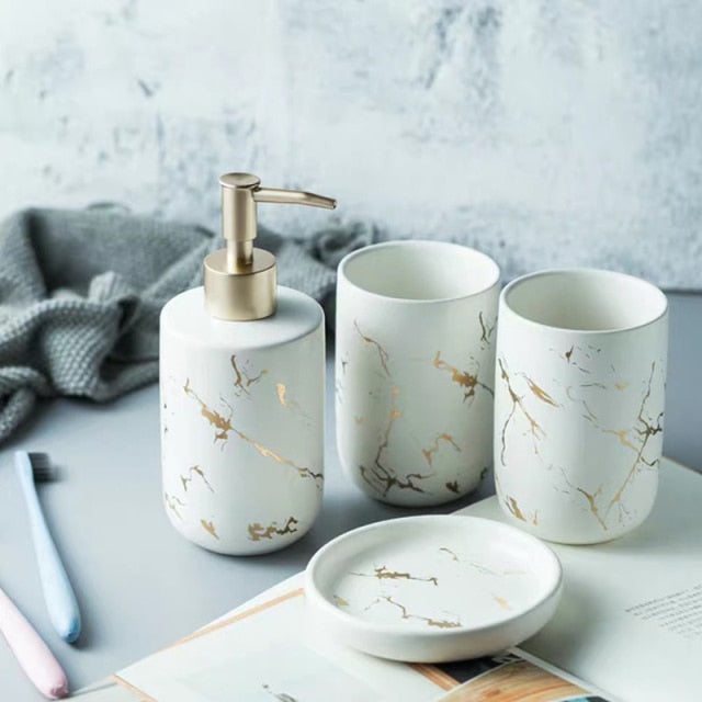 Imitation Marble Bathroom Accessory - Commercial Universe Boutique
