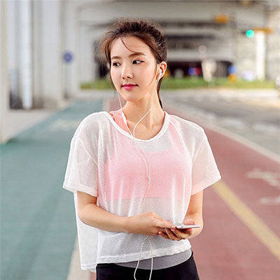 Sexy Short Sleeve T-Shirt Sport Top Blouse Cover Up - Commercial Universe Boutique