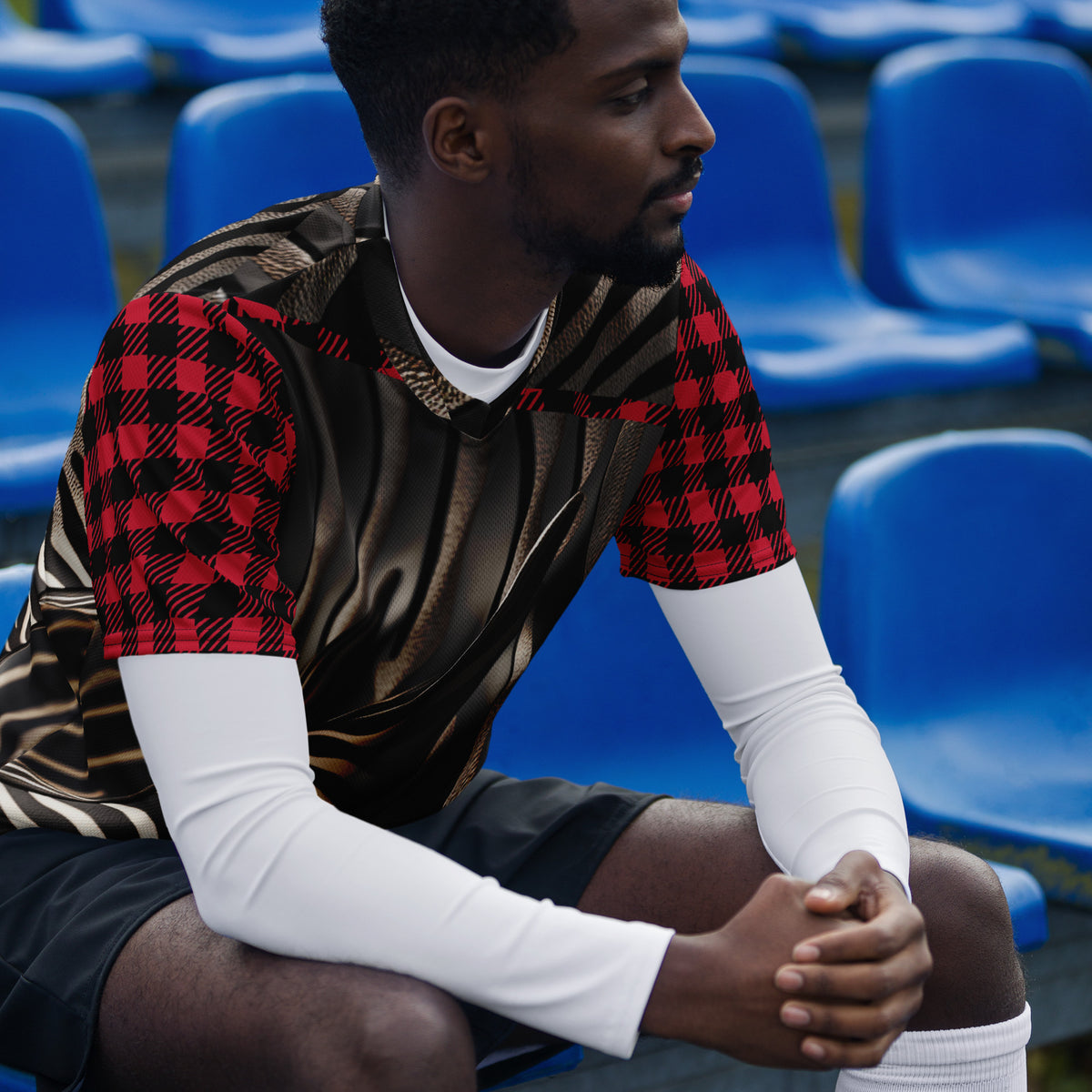 Hyper Stripes Recycled unisex sports jersey