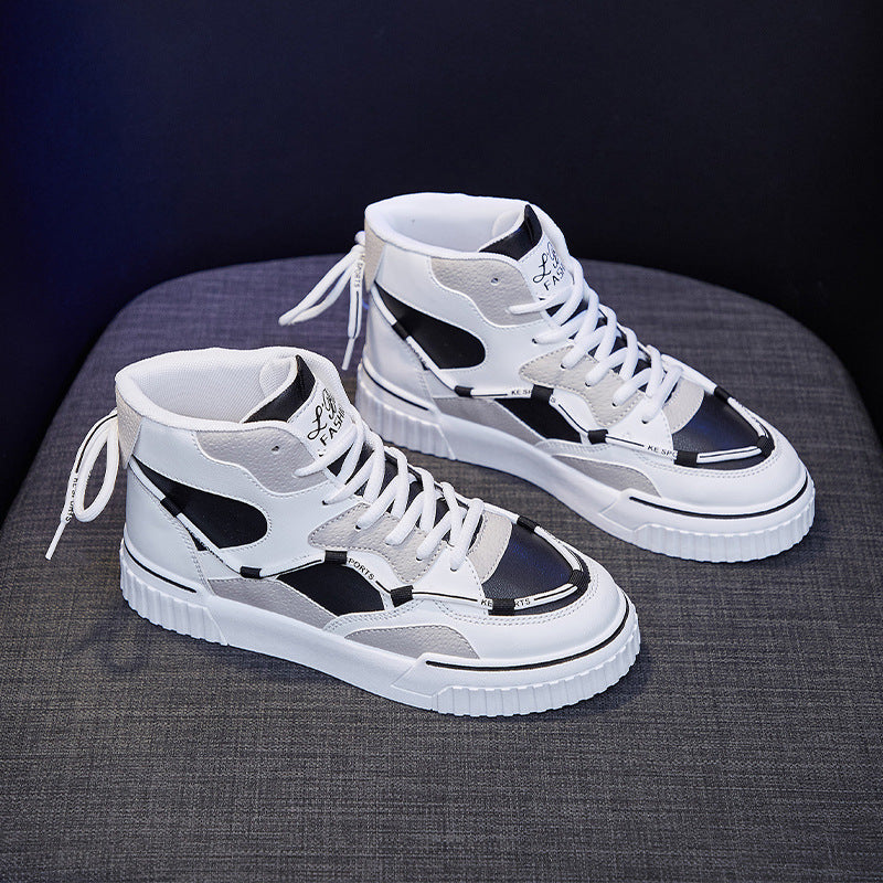 High Top White Shoes Women Flat Running Shoes Women - Commercial Universe Boutique