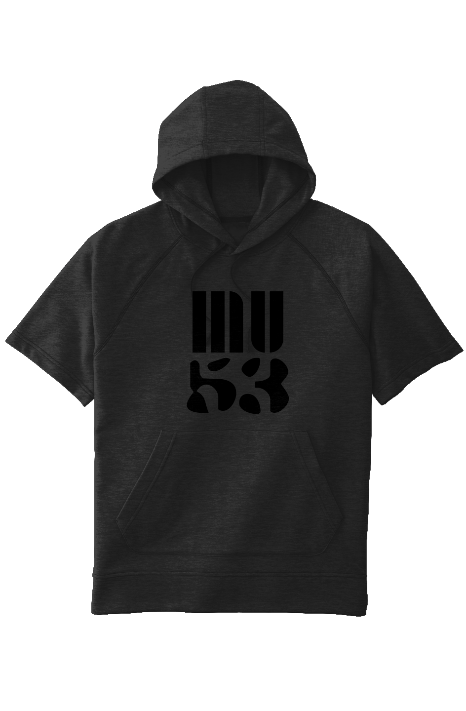 MU53 Onyx Tri-Blend Fleece  S/S Hooded Pullover