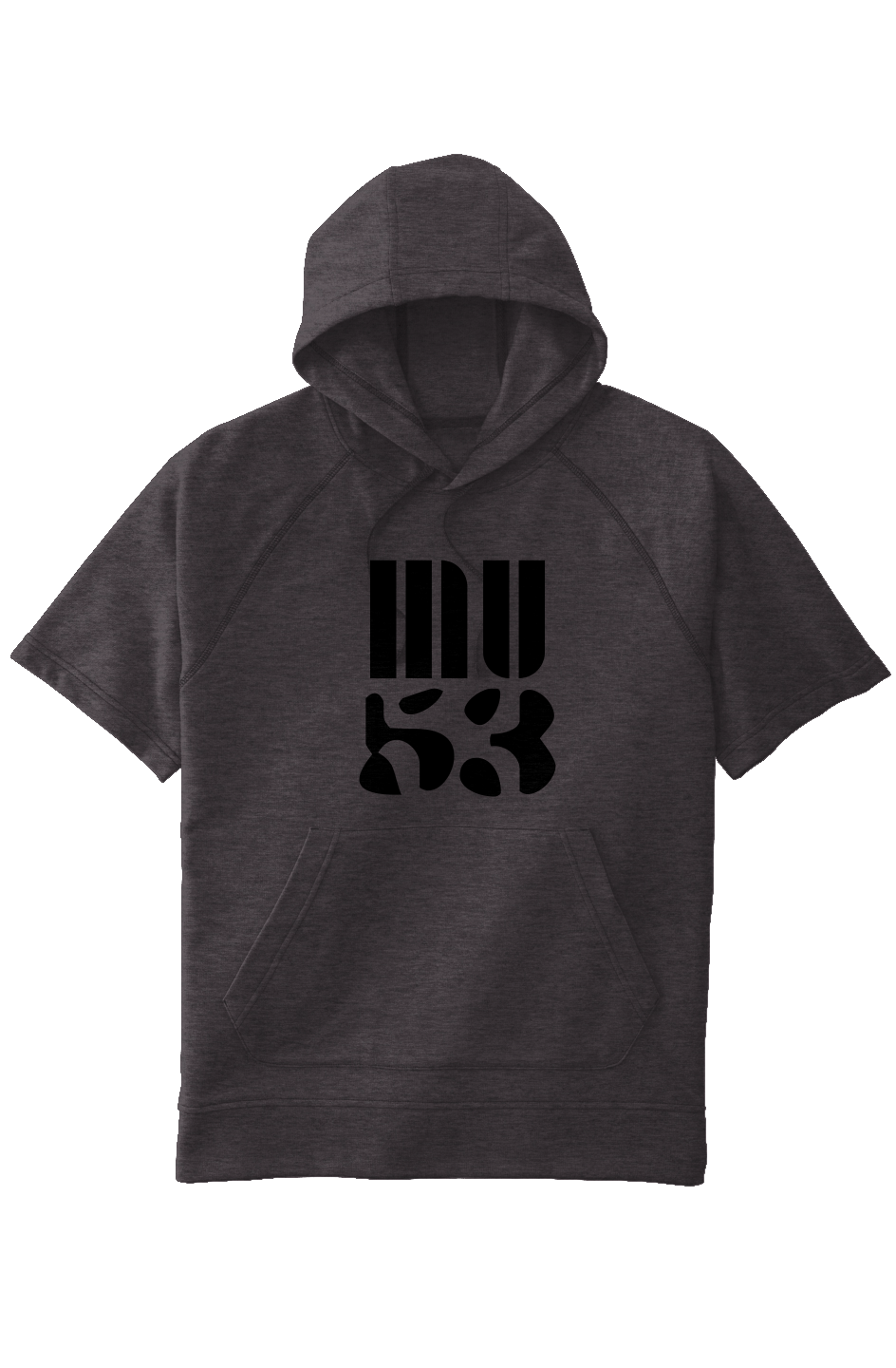 MU53 Onyx Tri-Blend Fleece  S/S Hooded Pullover