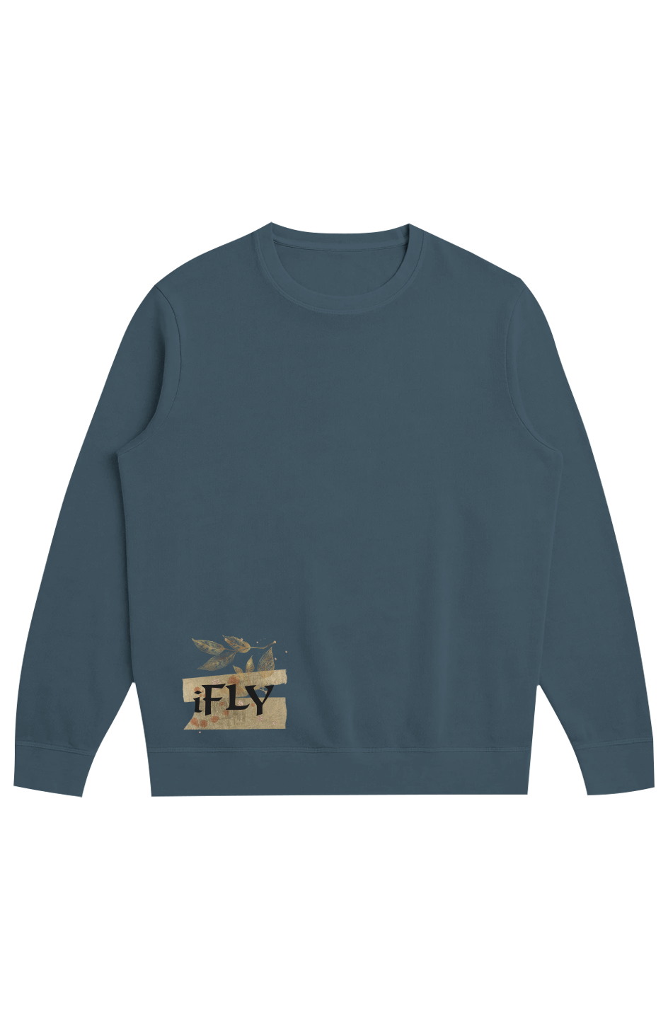 iFly (embroidery) Midweight Organic French Terry Crew