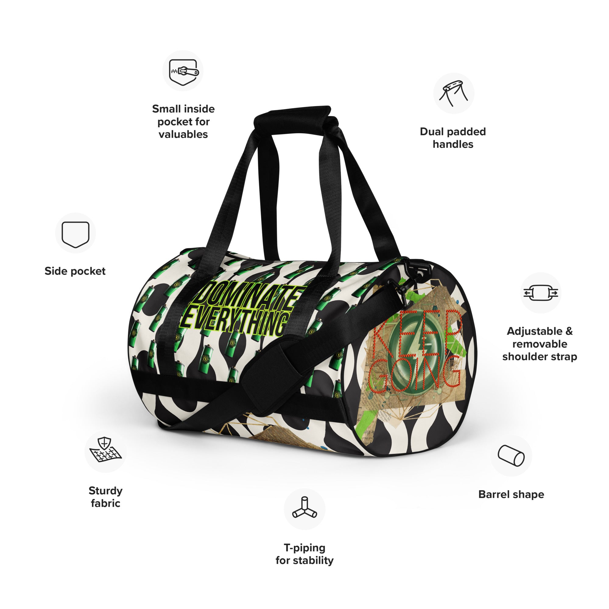 Dominate Everything All-over print gym bag