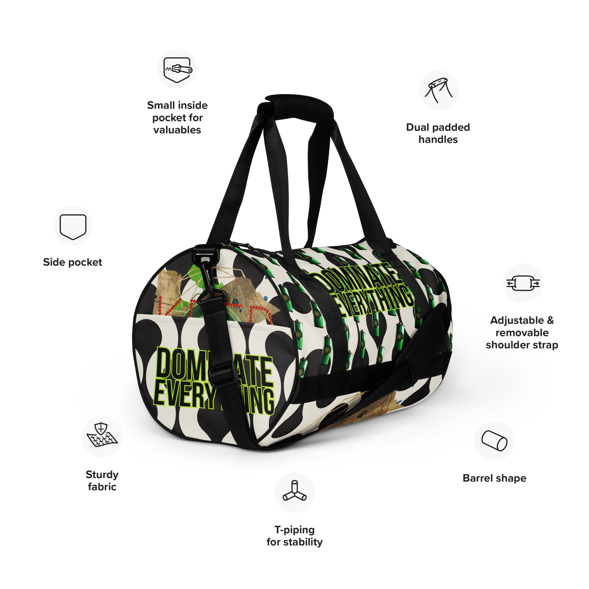 Dominate Everything All-over print gym bag