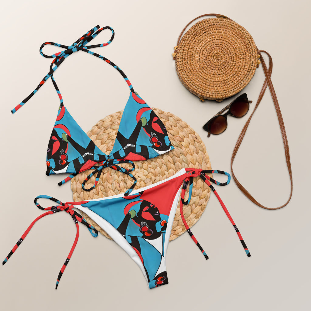 Meant to Be #3 All-over print recycled string bikini