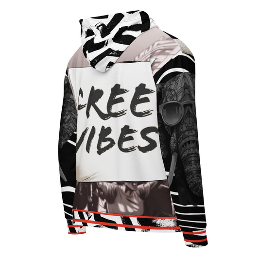 Abstract Unplug Unisex zip hoodie
