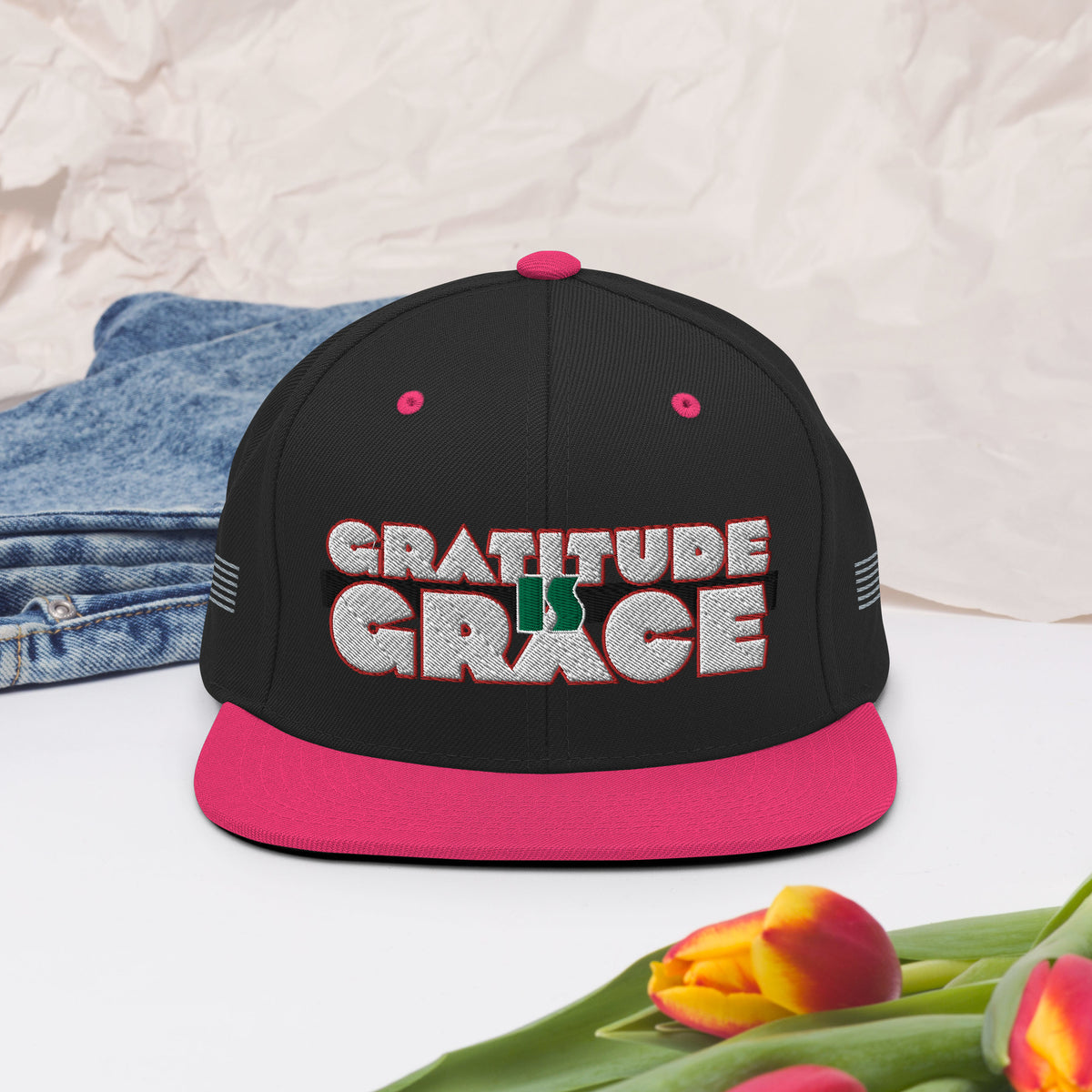 Gratitude is Grace RGB Snapback Hat