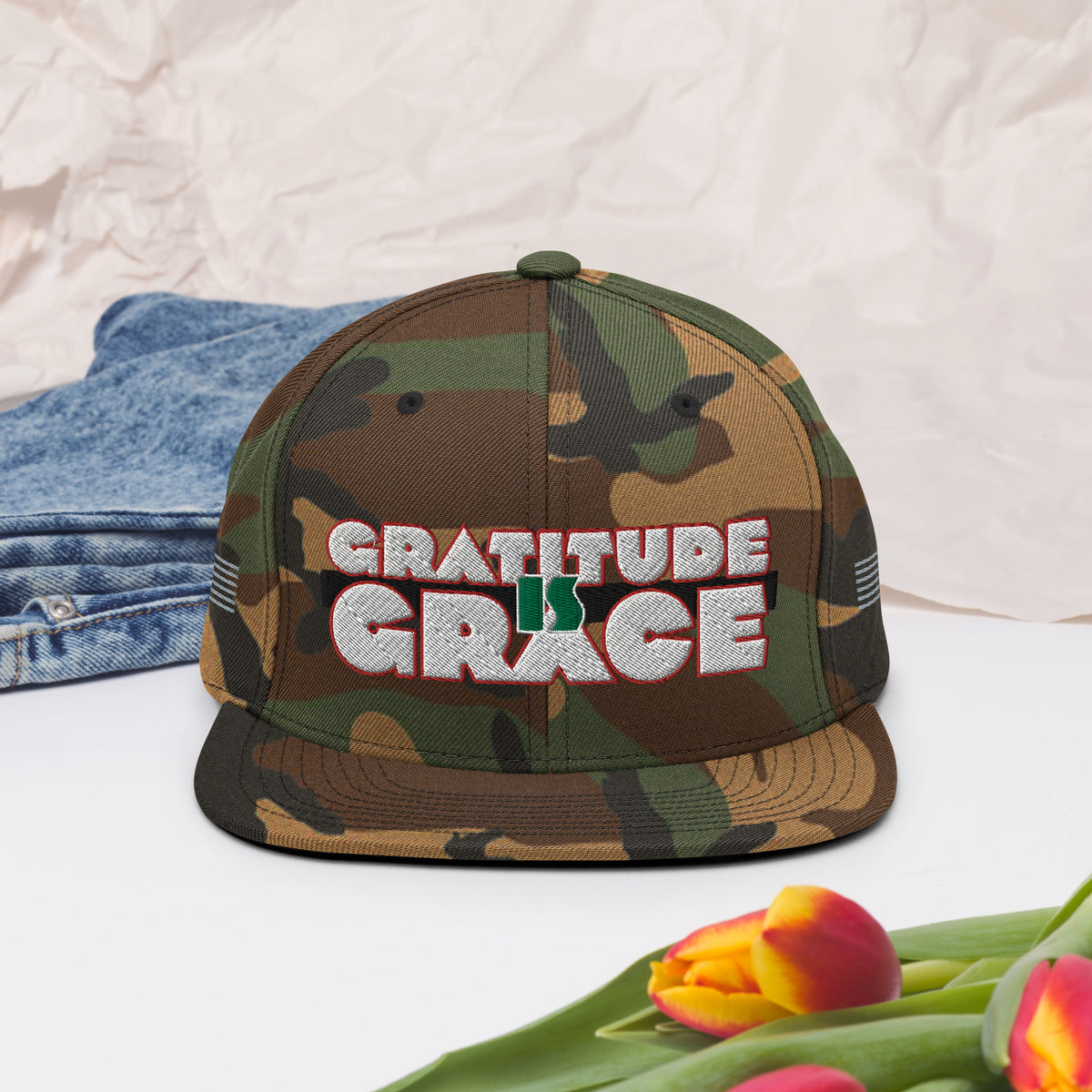 Gratitude is Grace RGB Snapback Hat