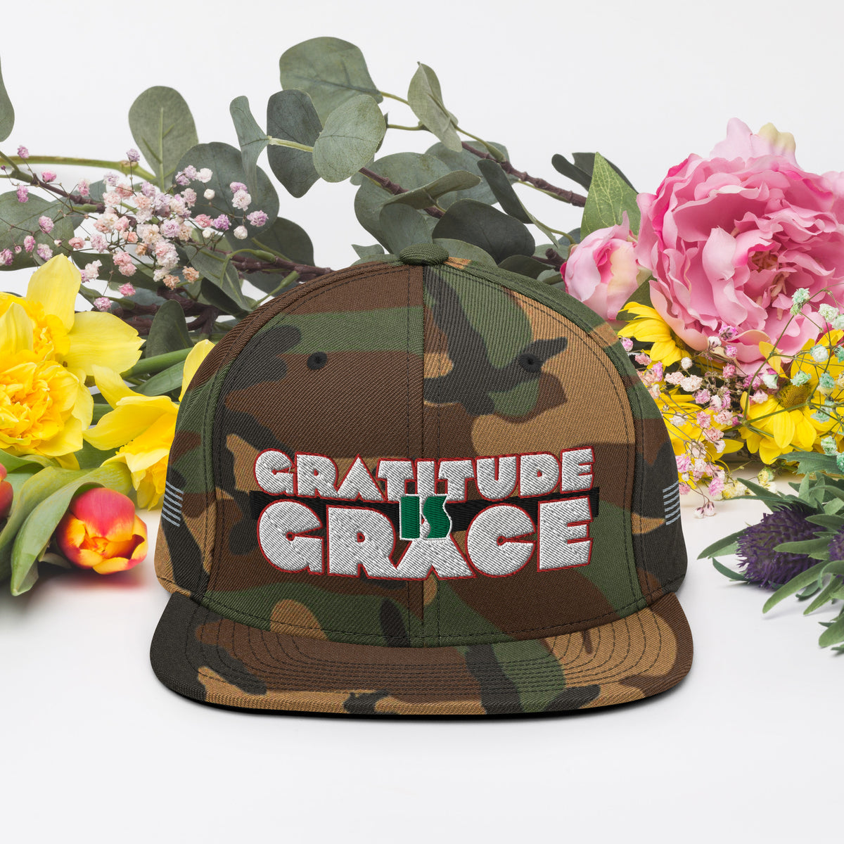 Gratitude is Grace RGB Snapback Hat