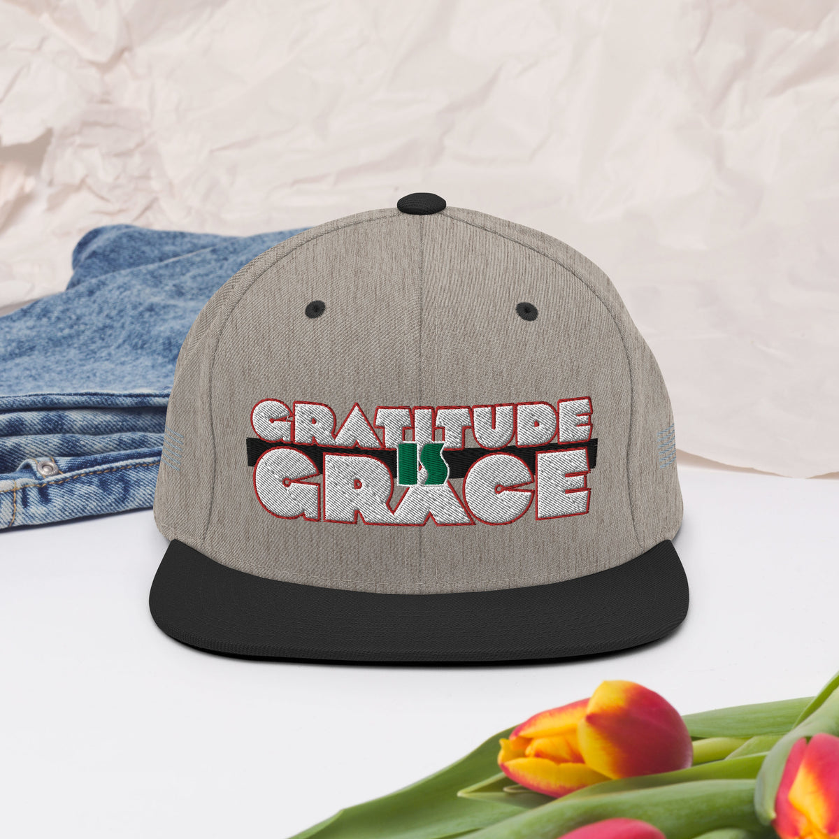 Gratitude is Grace RGB Snapback Hat