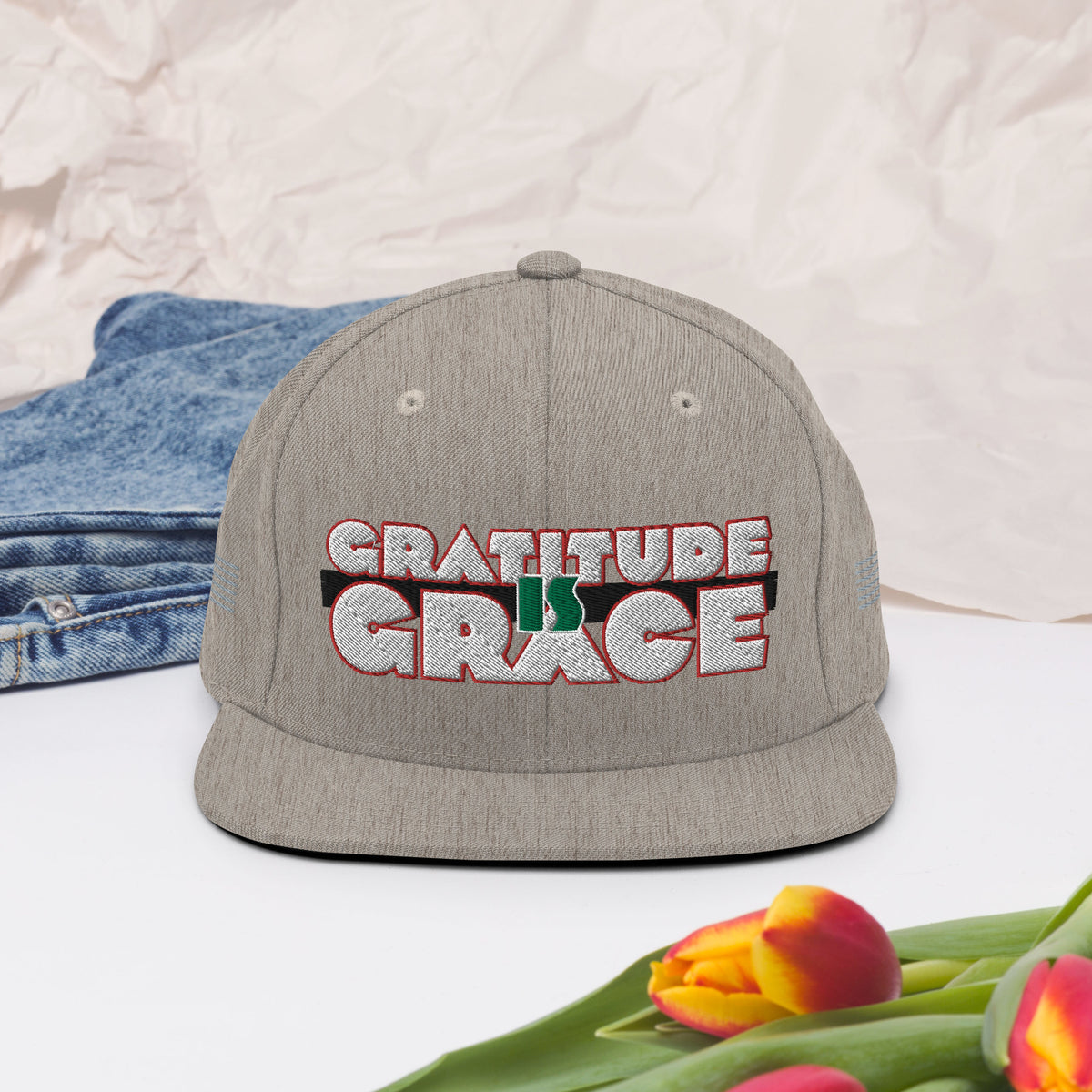 Gratitude is Grace RGB Snapback Hat