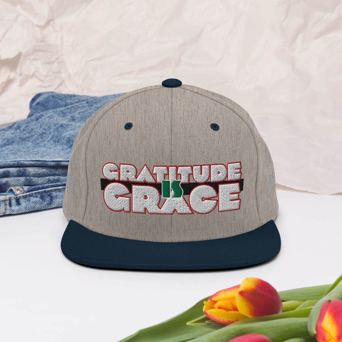 Gratitude is Grace RGB Snapback Hat