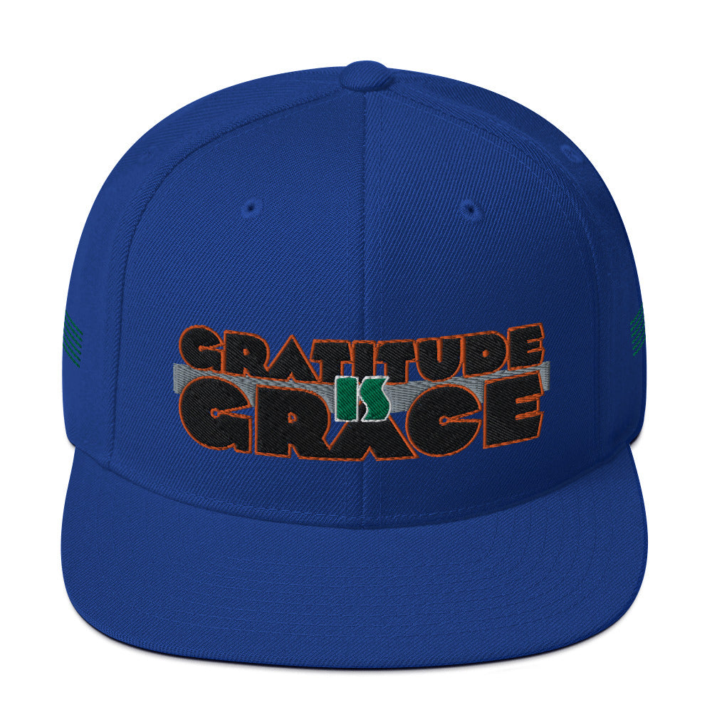 Gratitude is Grace Snapback Hat