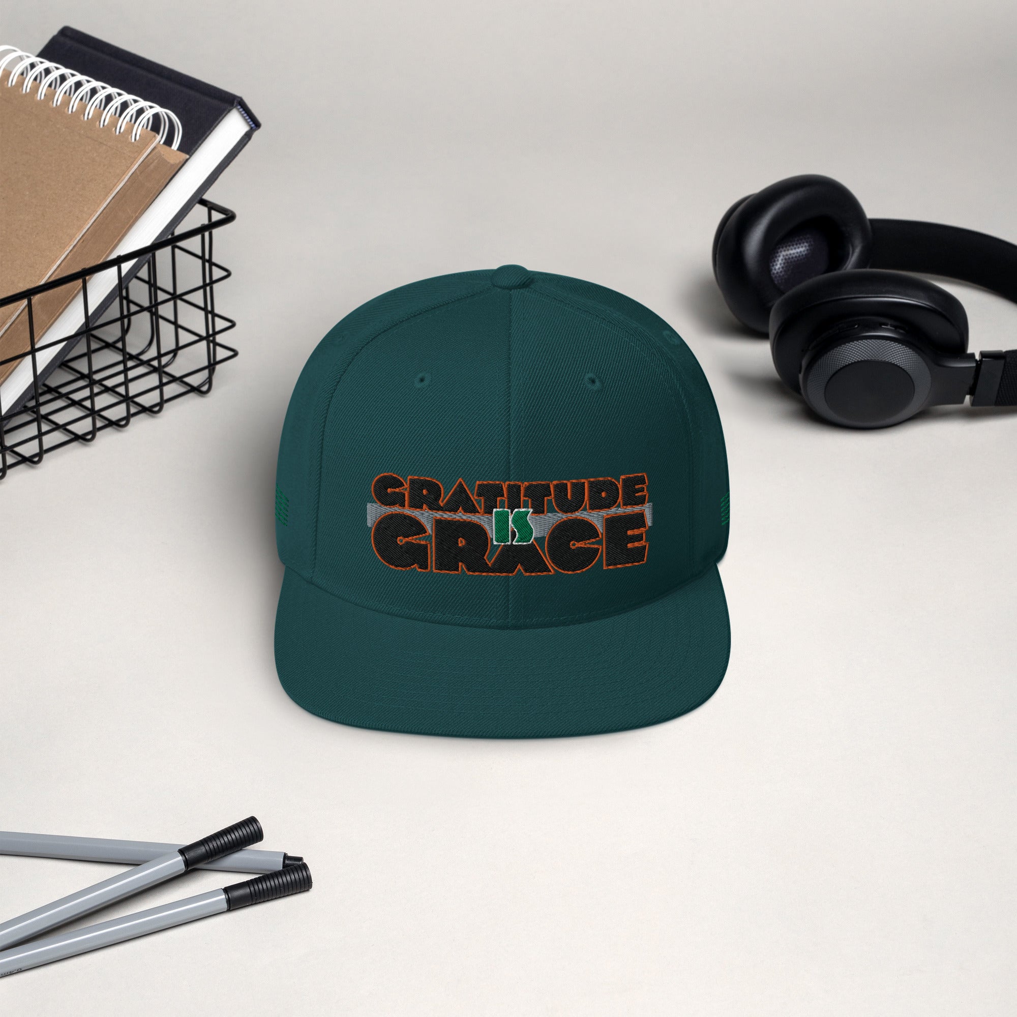 Gratitude is Grace Snapback Hat