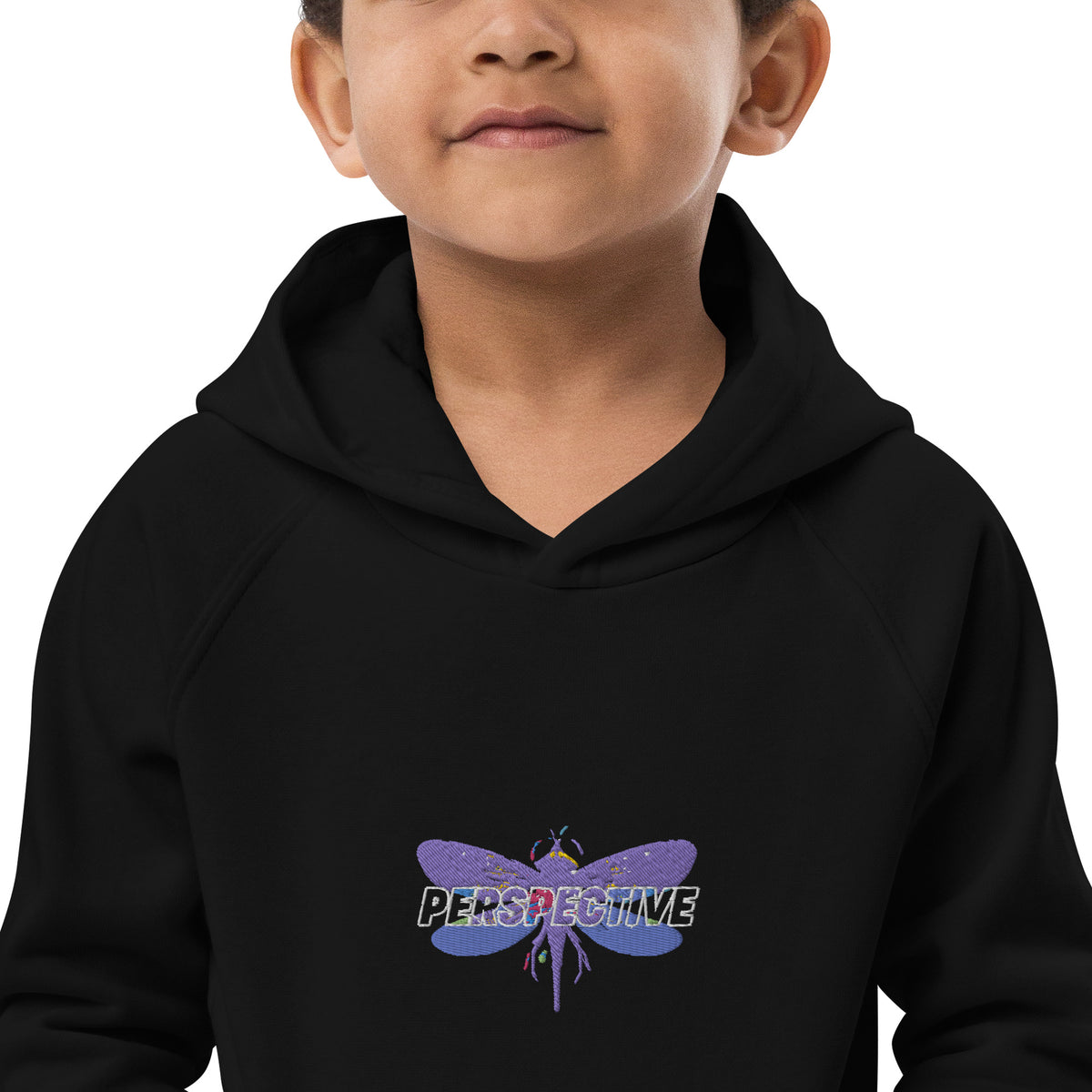 Dragonfly Perspective Kids eco hoodie