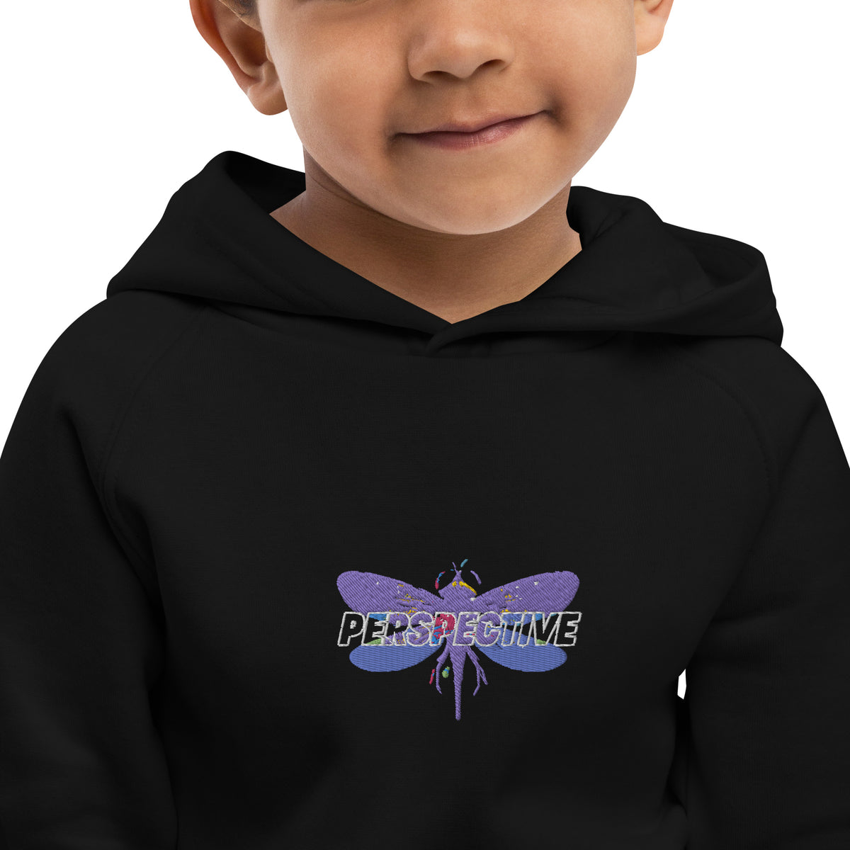 Dragonfly Perspective Kids eco hoodie