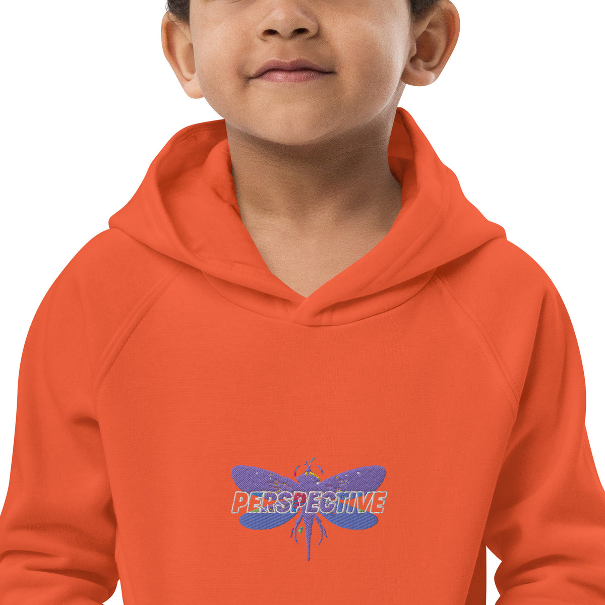 Dragonfly Perspective Kids eco hoodie