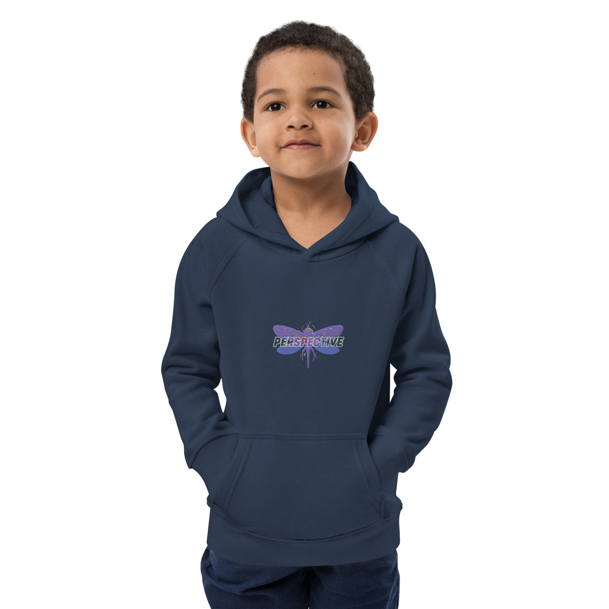 Dragonfly Perspective Kids eco hoodie