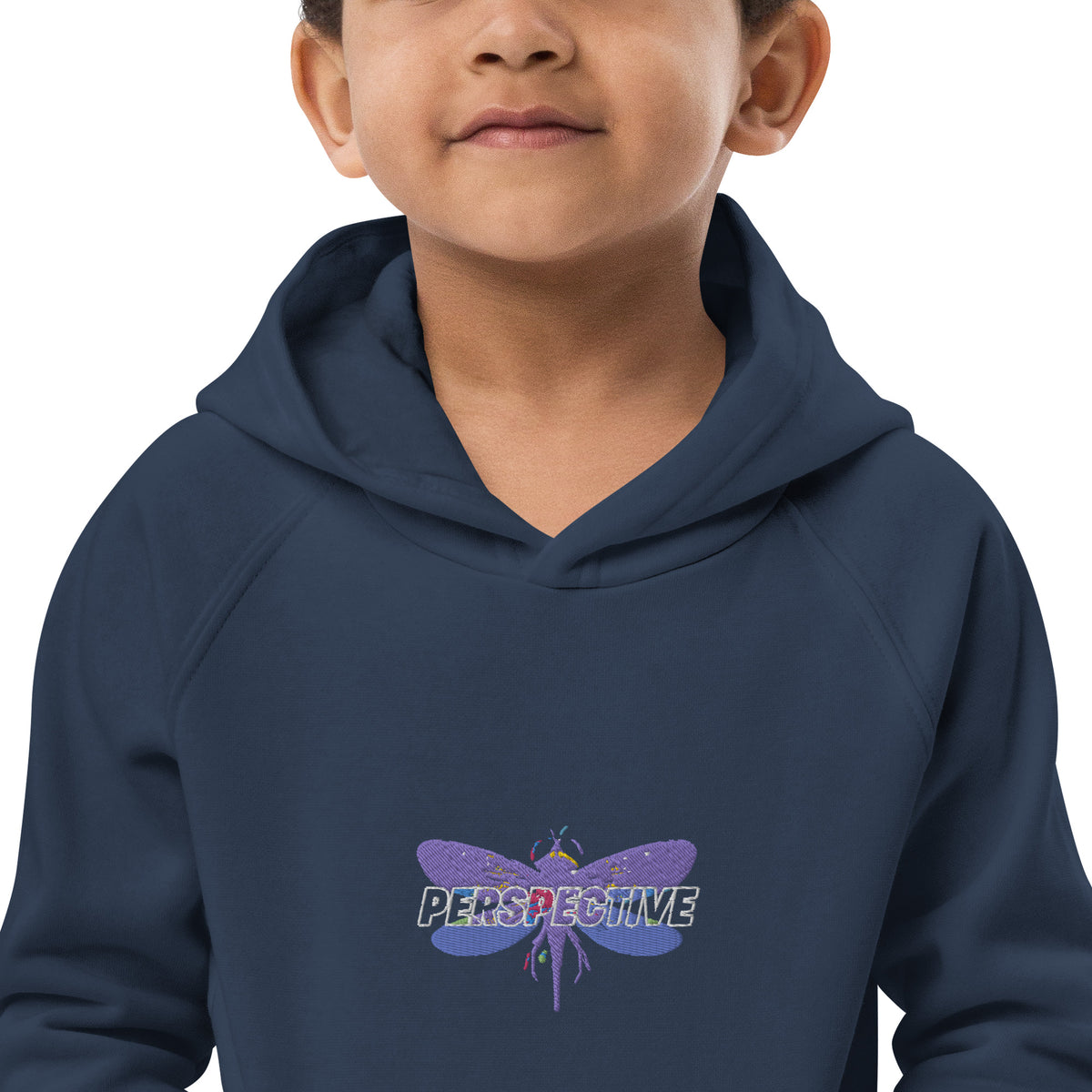 Dragonfly Perspective Kids eco hoodie