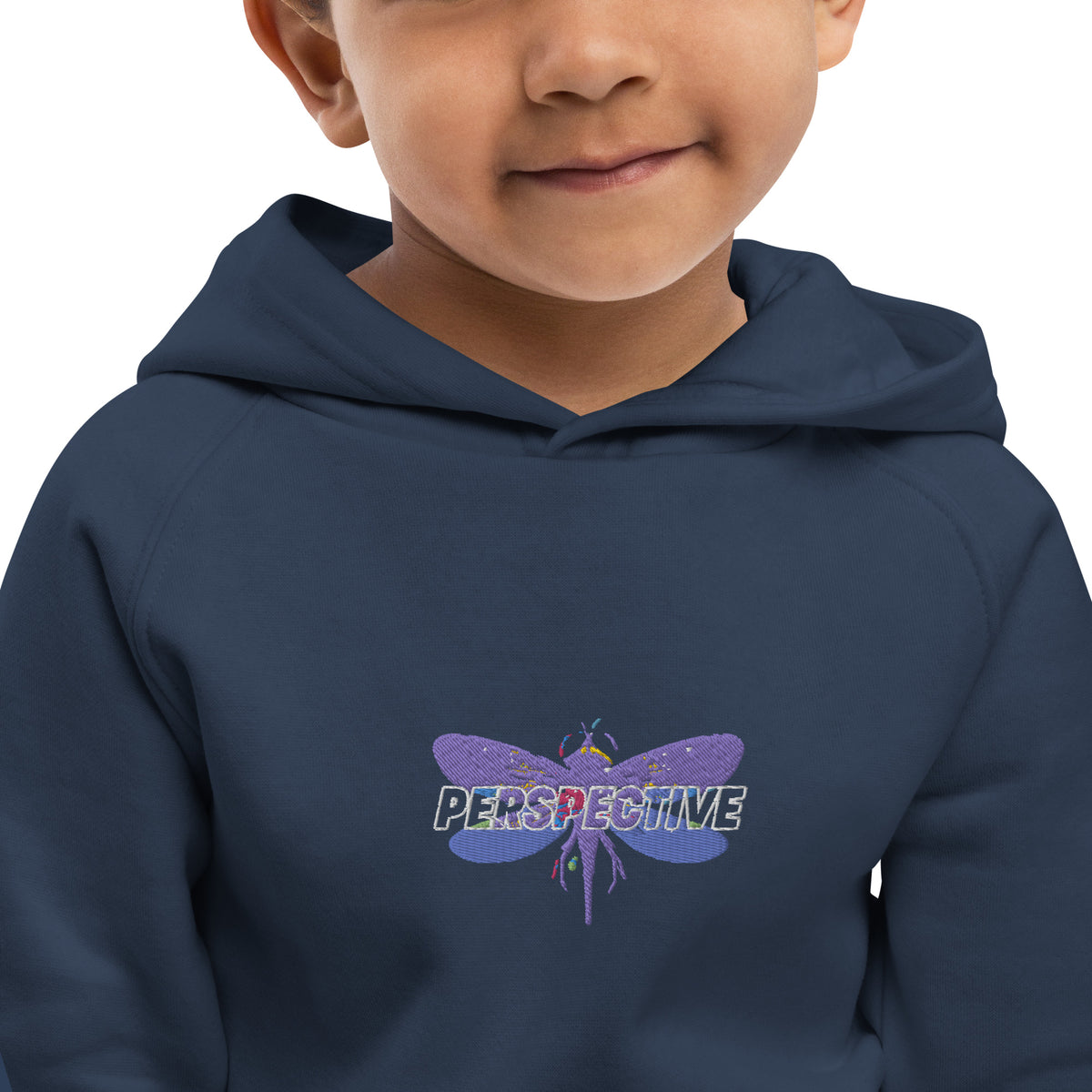 Dragonfly Perspective Kids eco hoodie