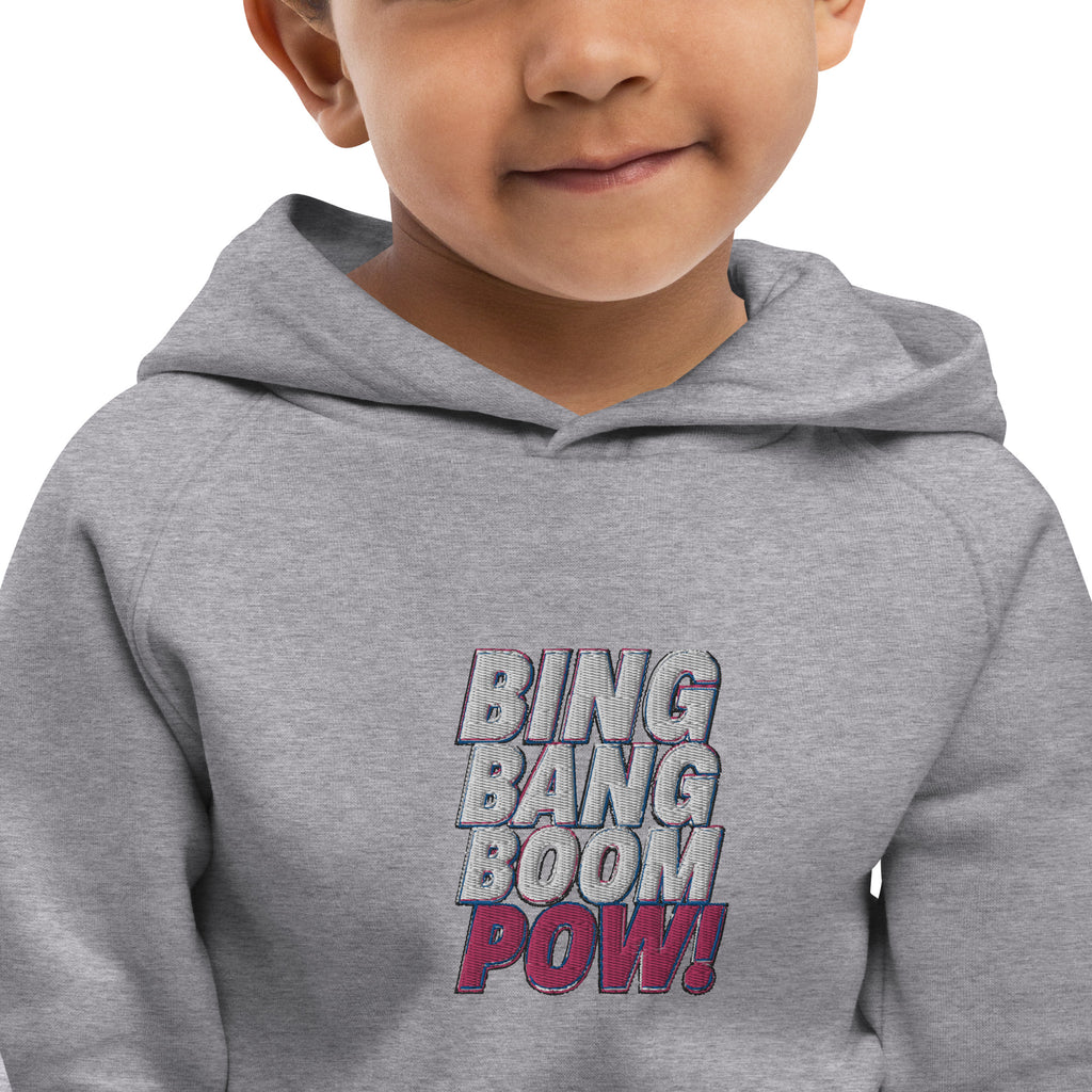 Bing Bang Boom Pow! Kids eco hoodie