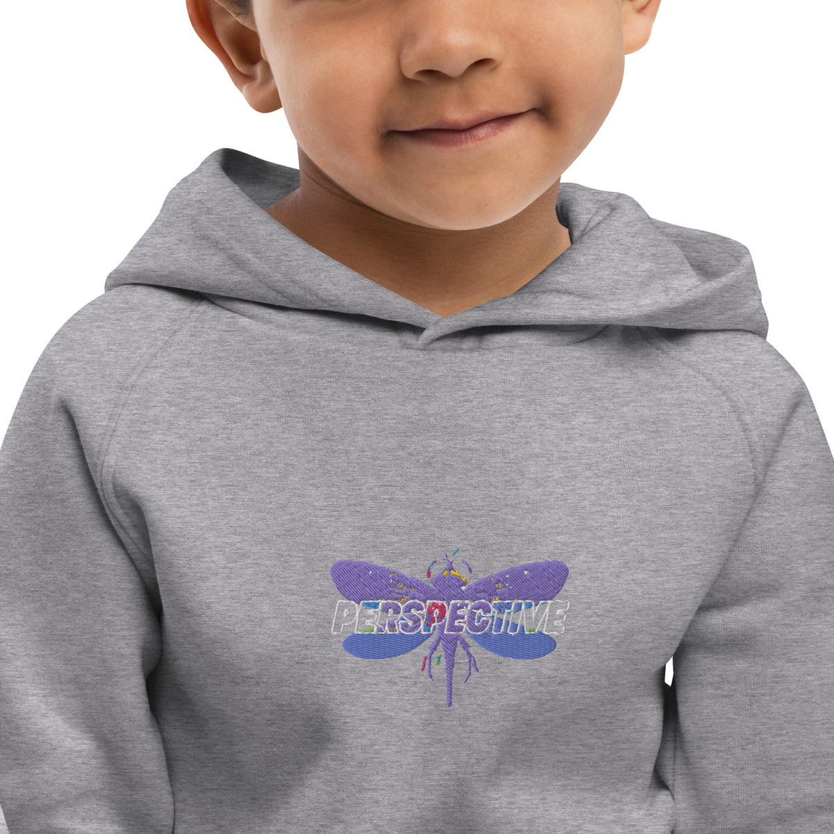 Dragonfly Perspective Kids eco hoodie