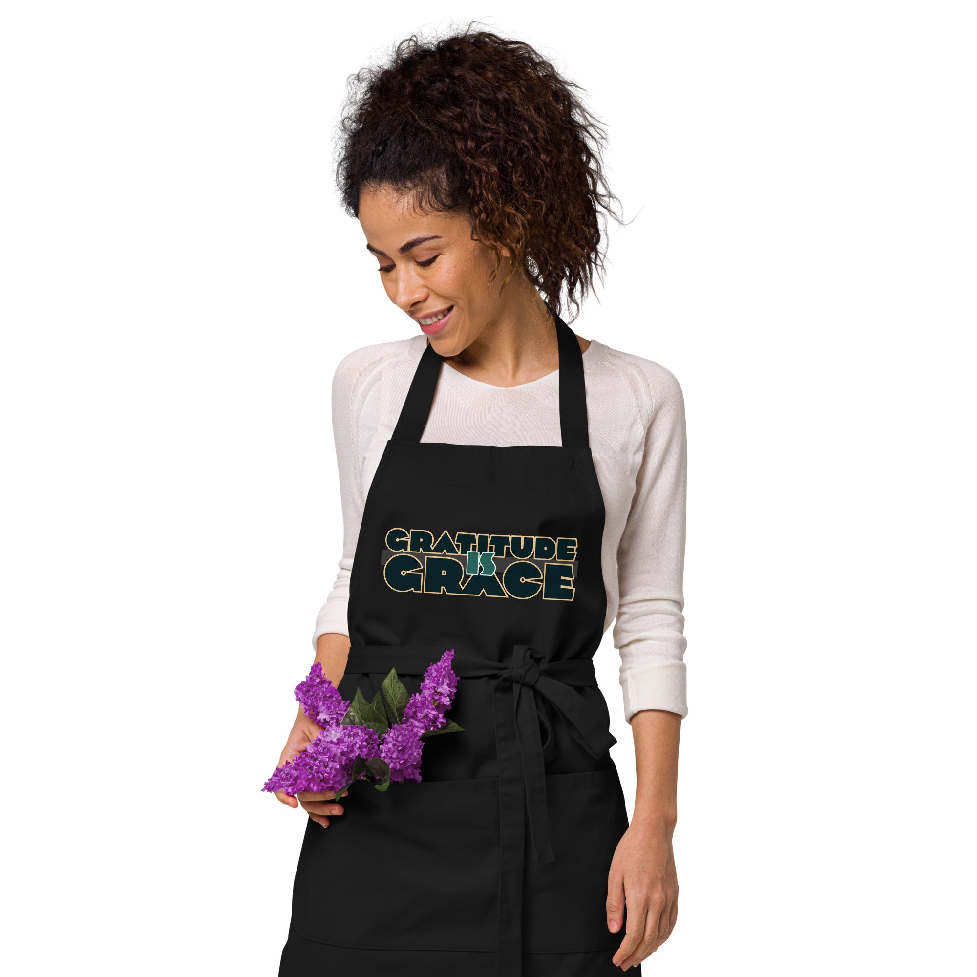 Gratitude is Grace Organic cotton apron