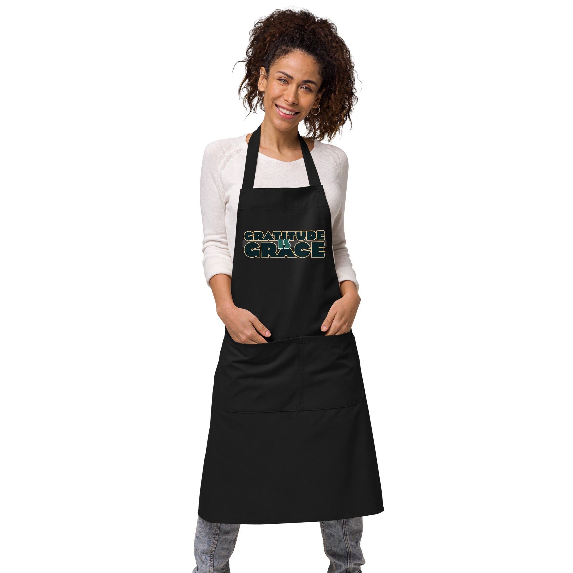 Gratitude is Grace Organic cotton apron