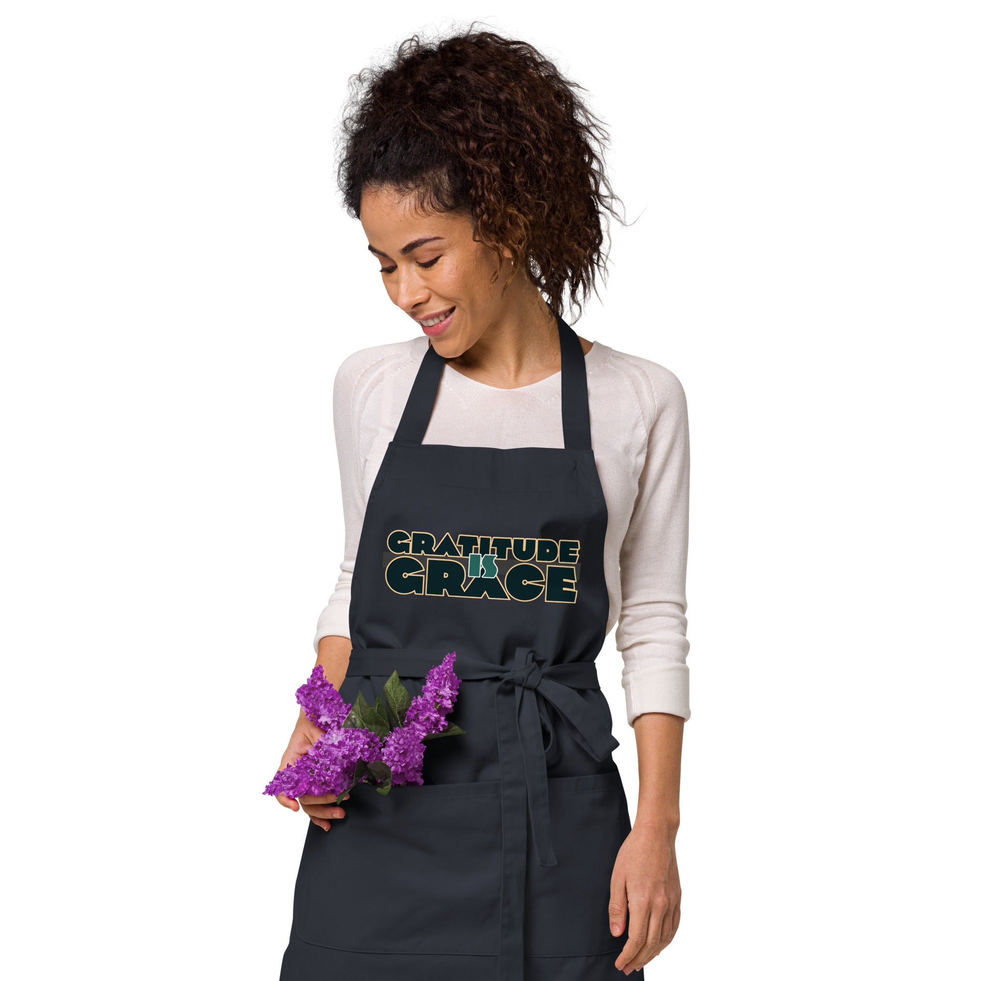 Gratitude is Grace Organic cotton apron