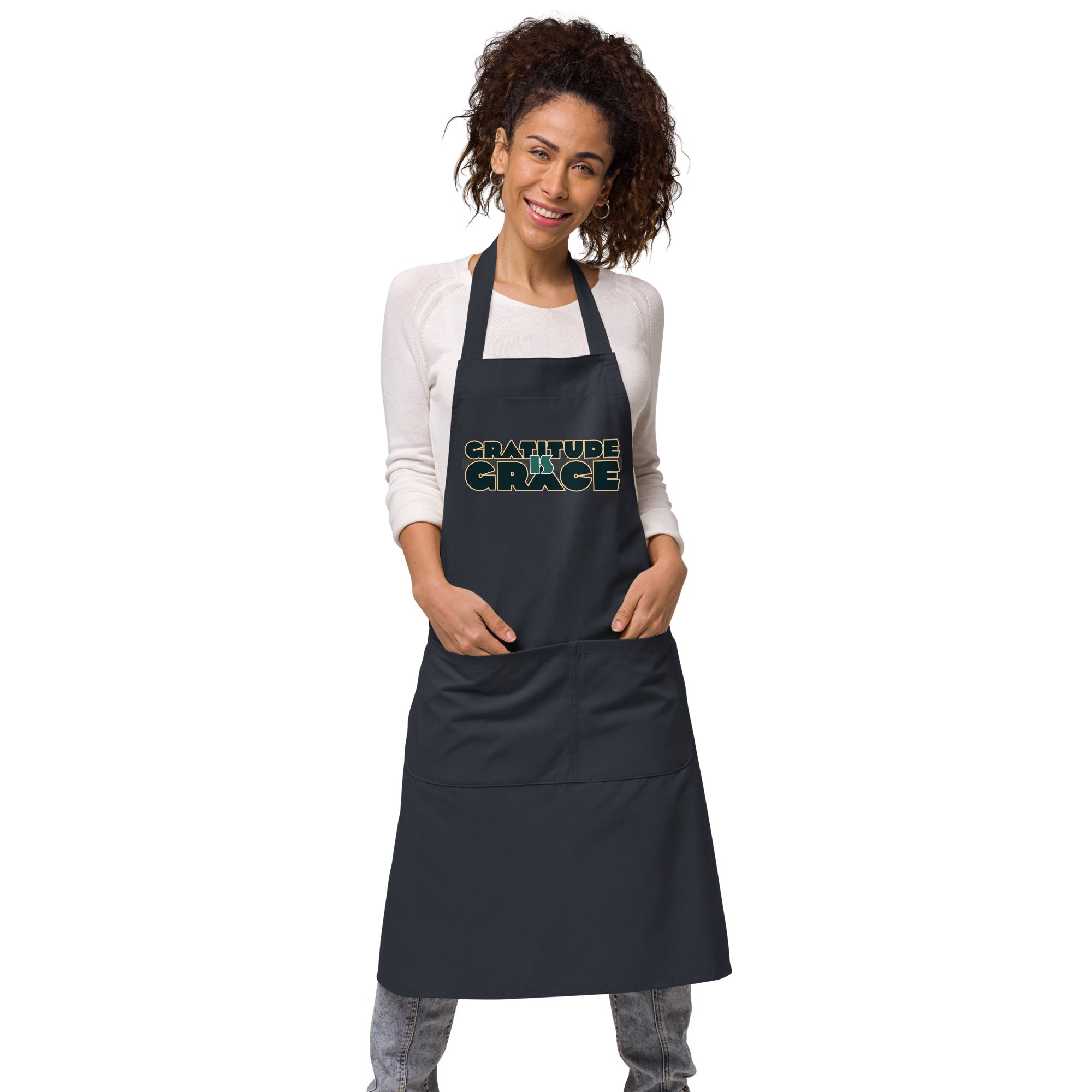 Gratitude is Grace Organic cotton apron