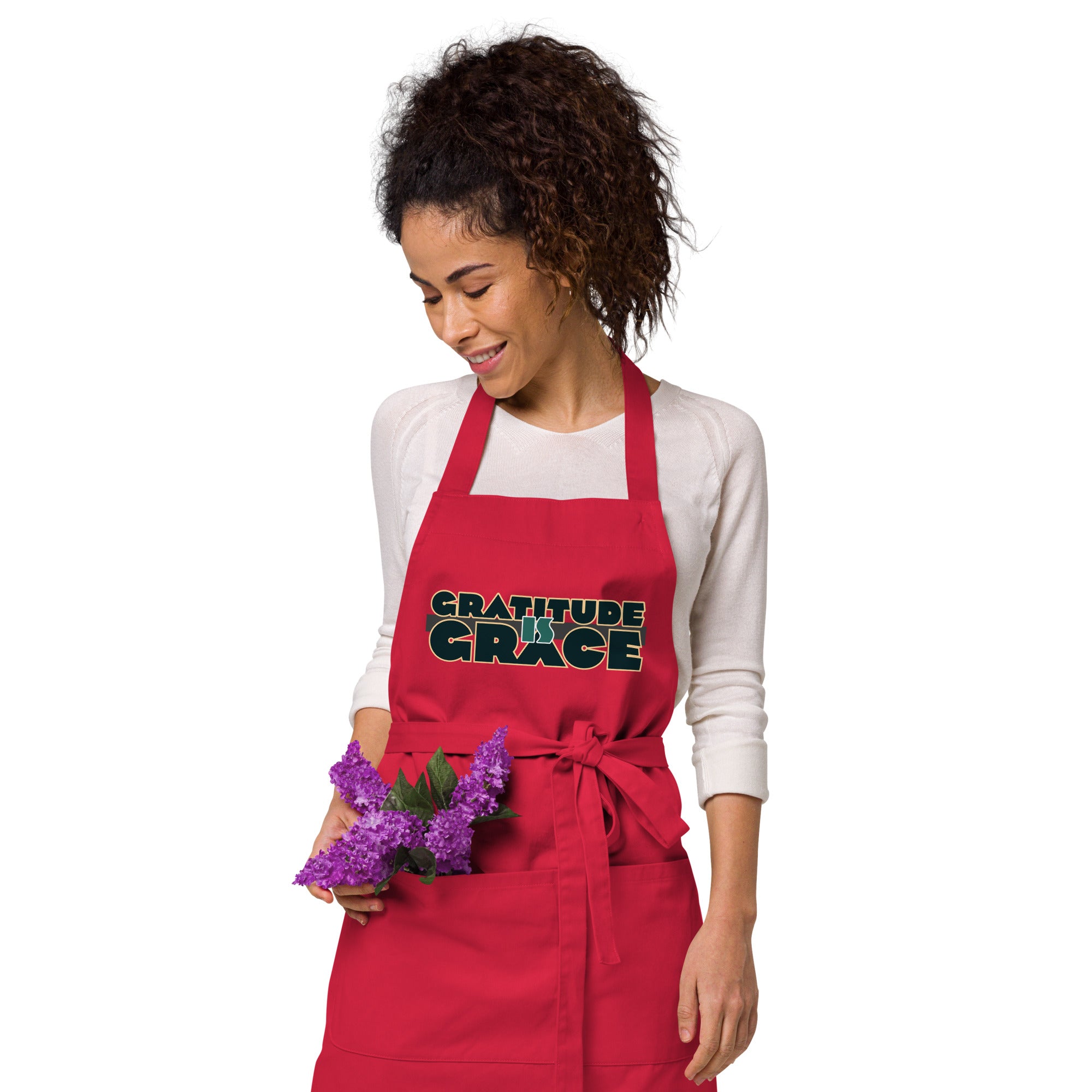 Gratitude is Grace Organic cotton apron