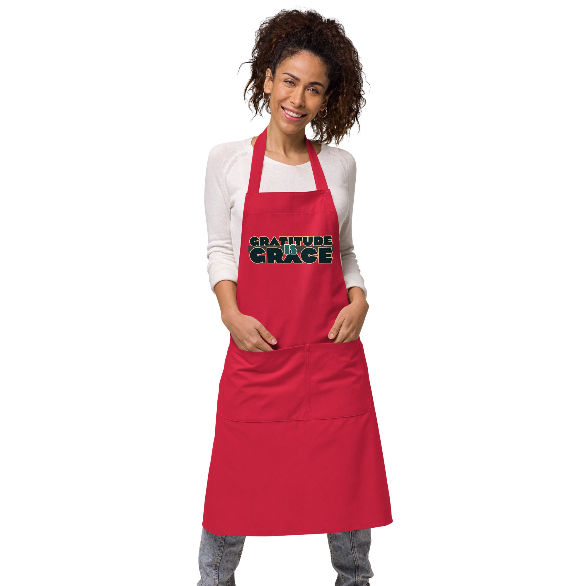 Gratitude is Grace Organic cotton apron