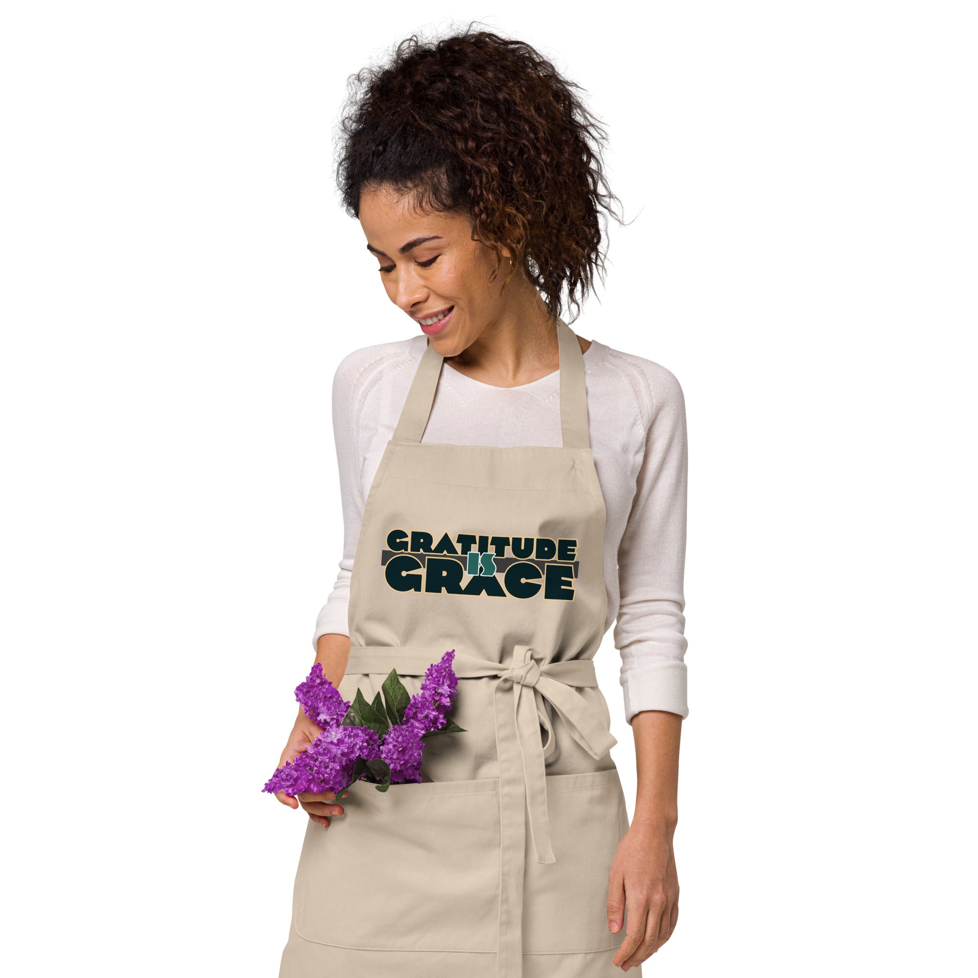 Gratitude is Grace Organic cotton apron