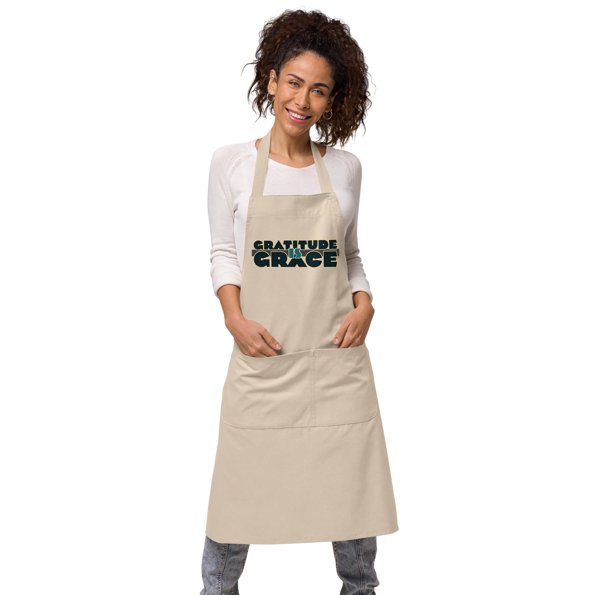 Gratitude is Grace Organic cotton apron