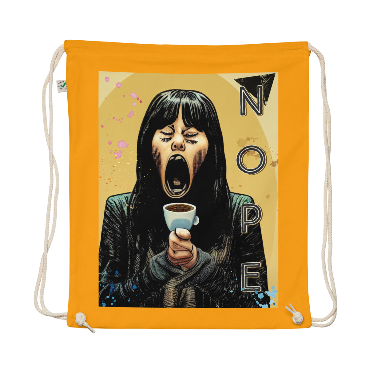 Nope! Coffee 1st Organic cotton drawstring bag