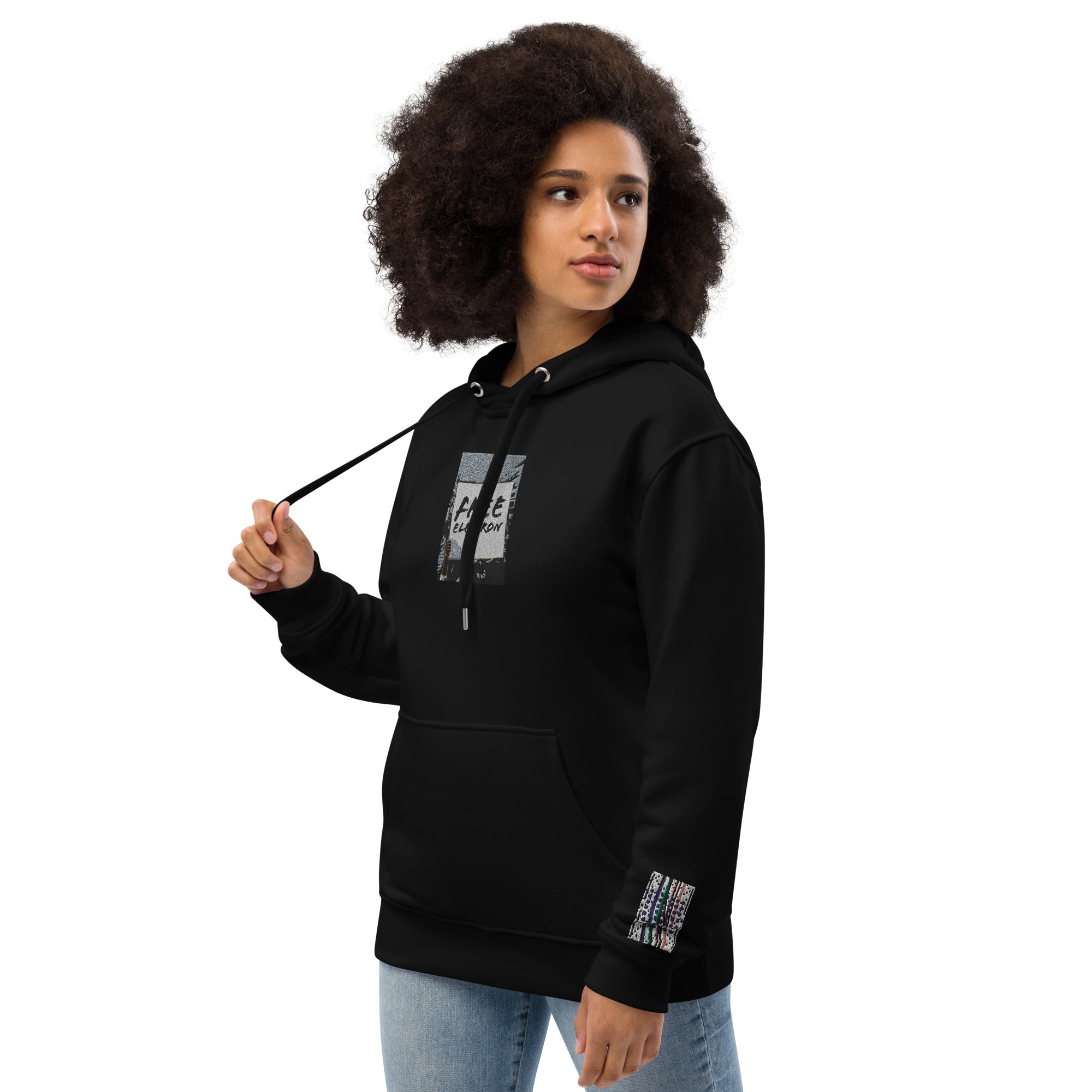 Free Electron Embroidery Premium eco hoodie