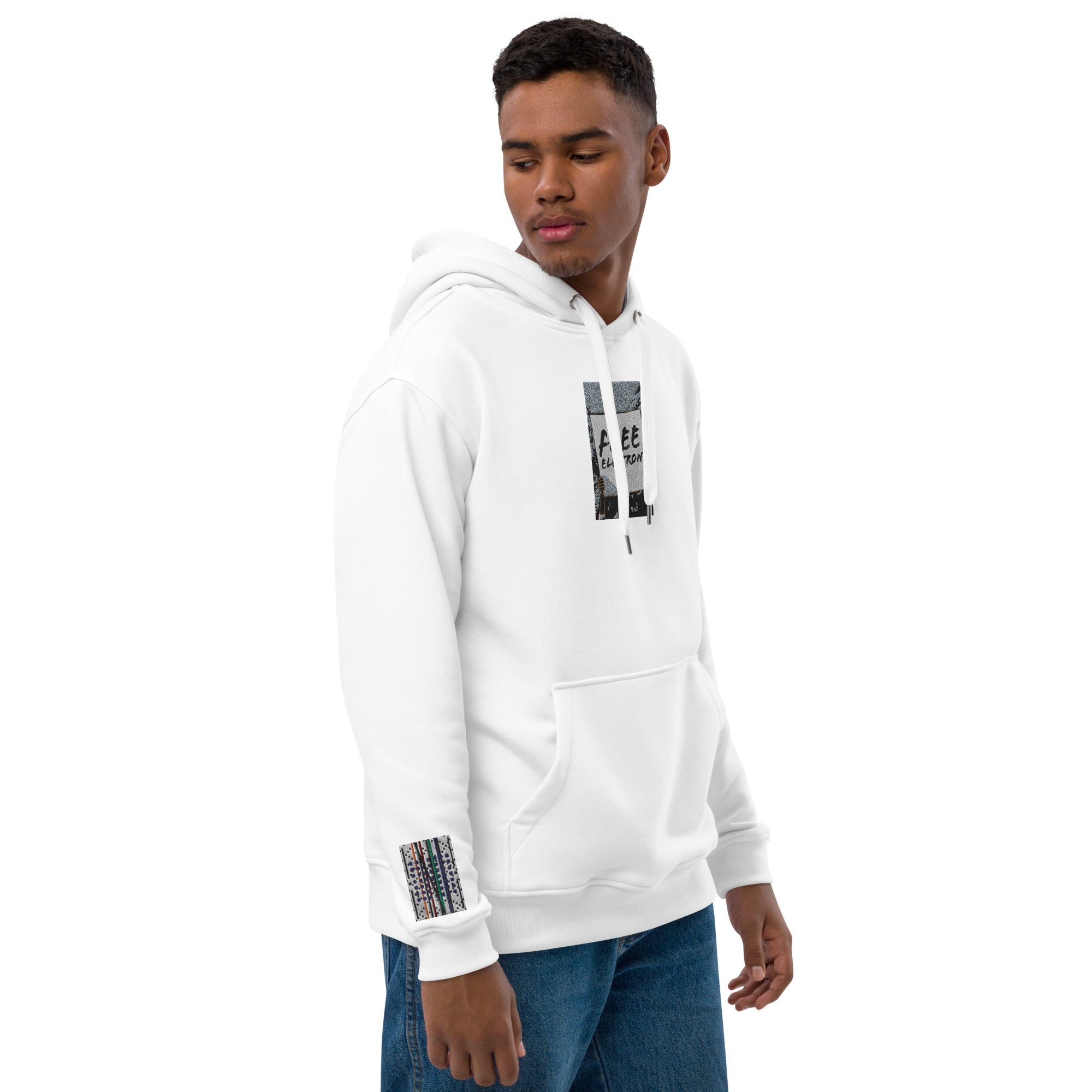 Free Electron Embroidery Premium eco hoodie