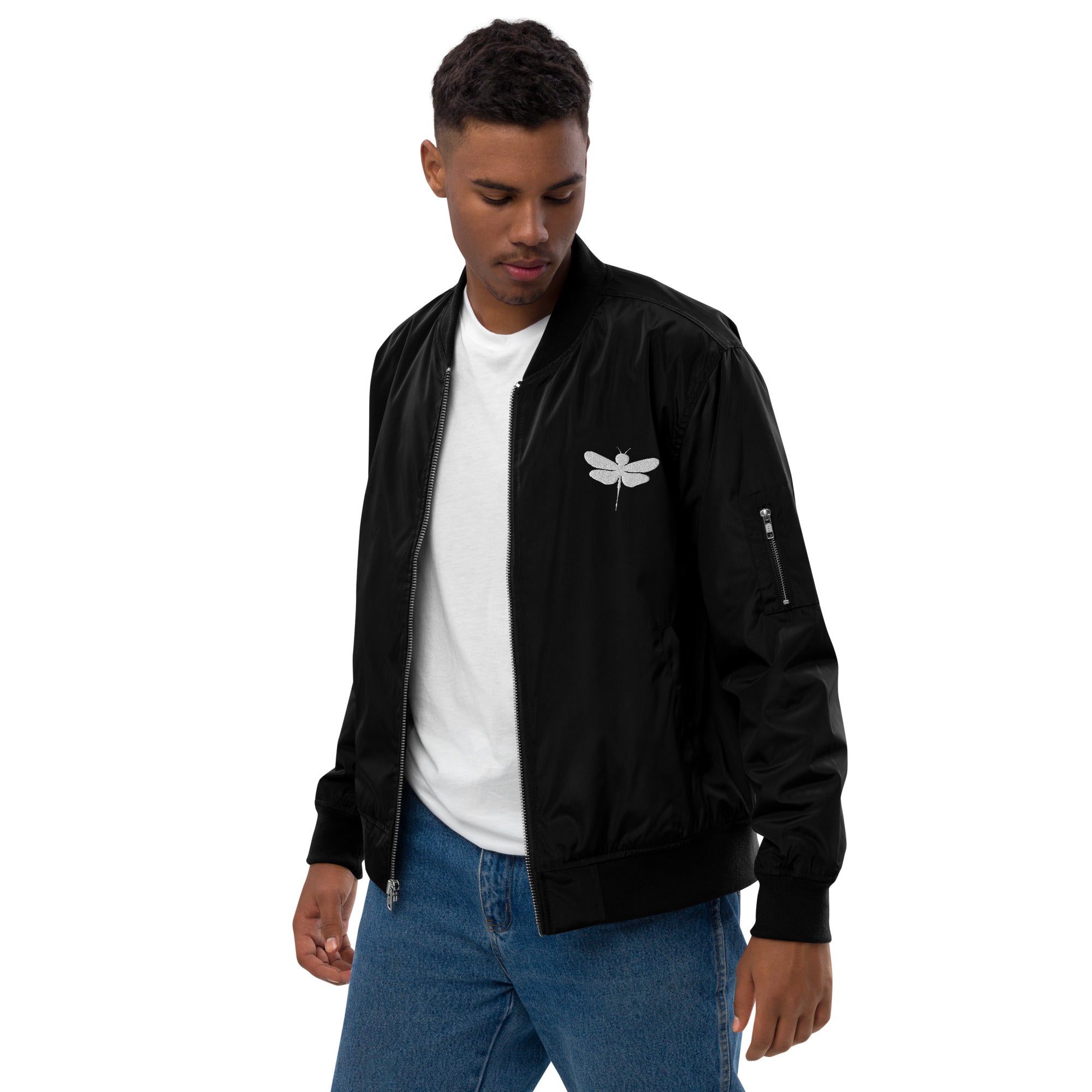 Dragonfly Perspective Premium recycled bomber jacket