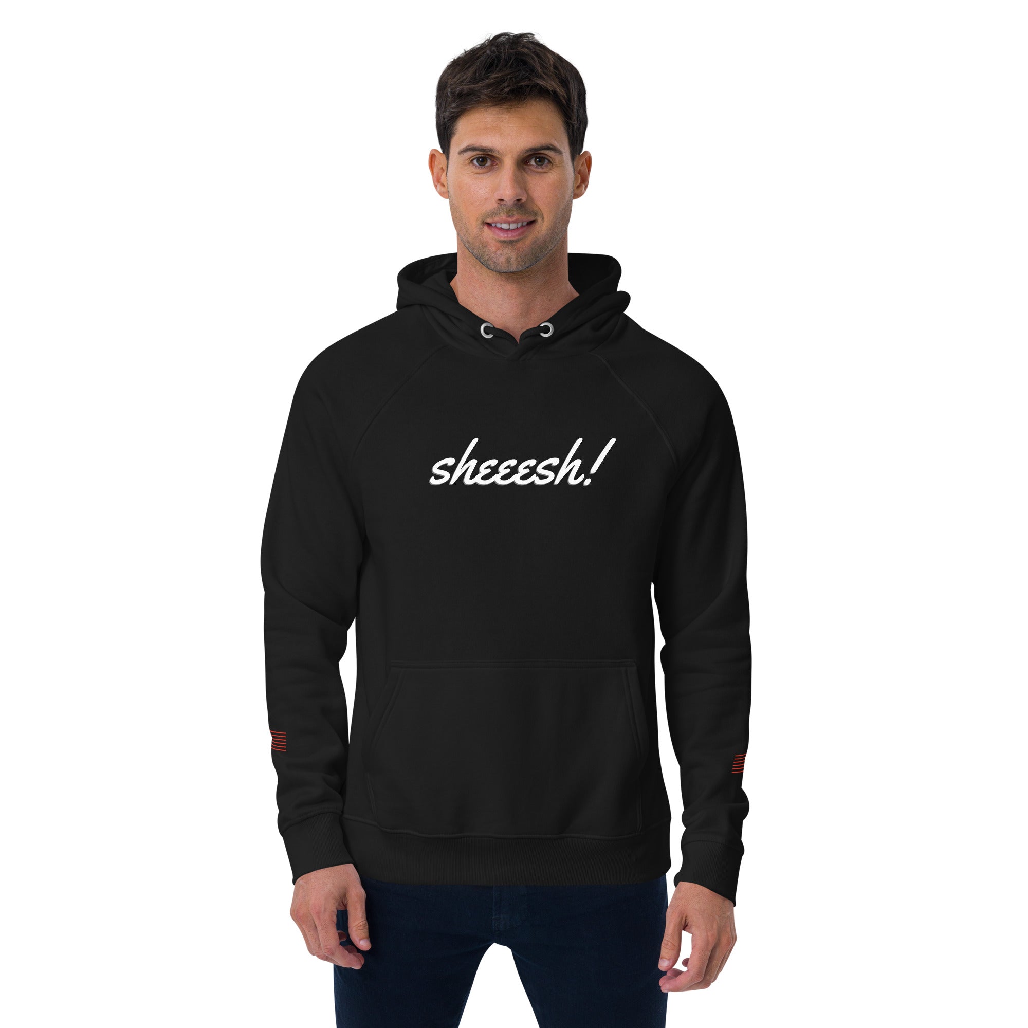 Sheeesh Unplug Unisex eco raglan hoodie