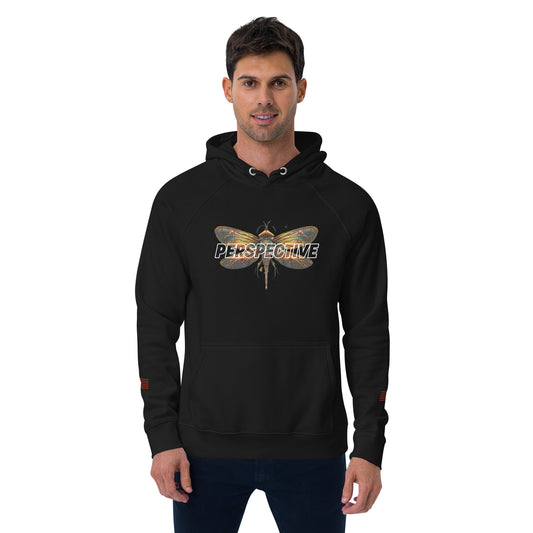 Dragonfly Perspective Unisex eco raglan hoodie