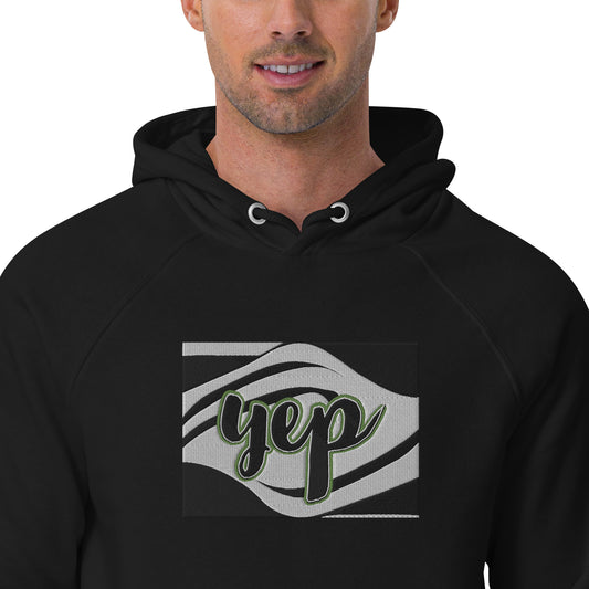 Yep Life be Life’n Unisex eco raglan hoodie