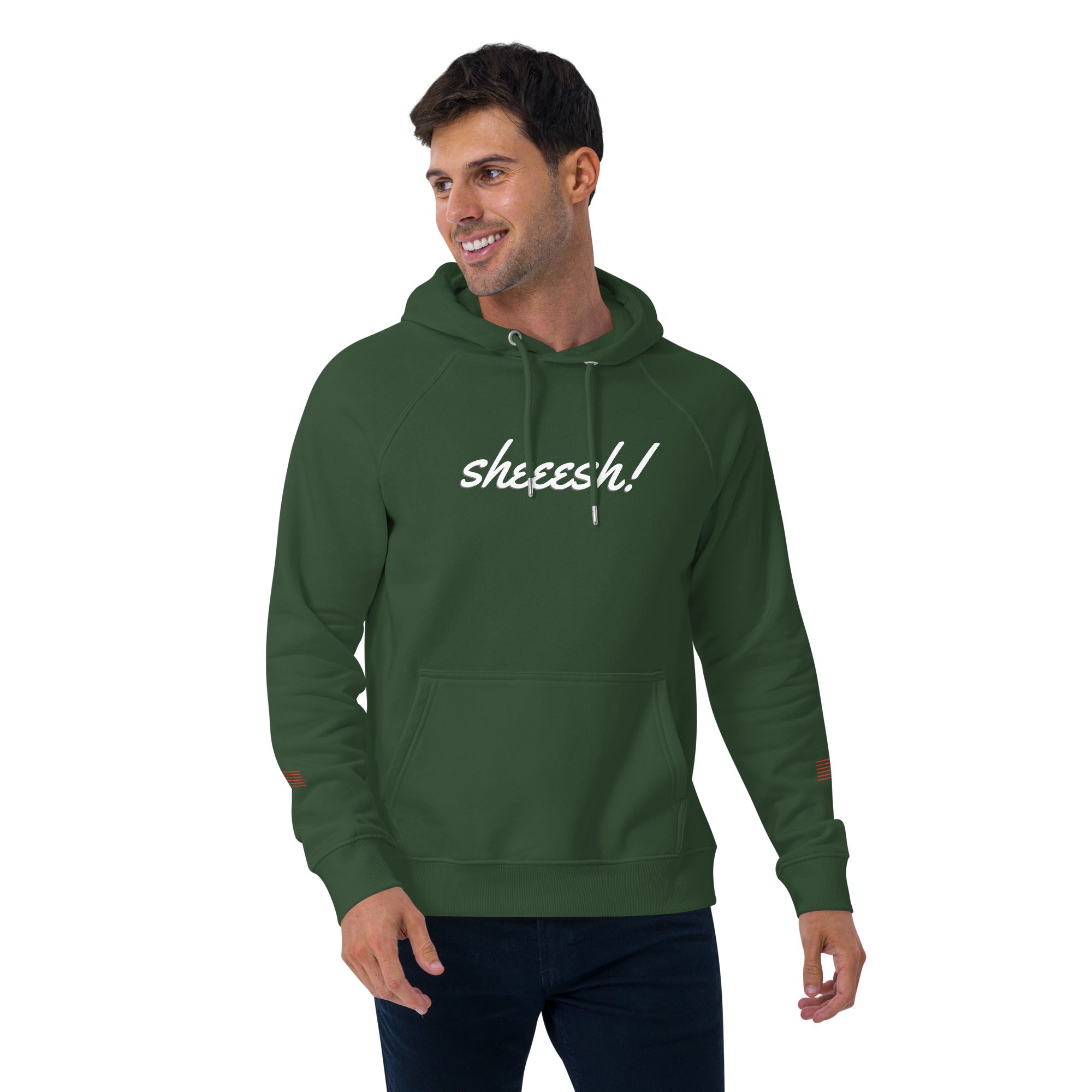 Sheeesh Unplug Unisex eco raglan hoodie