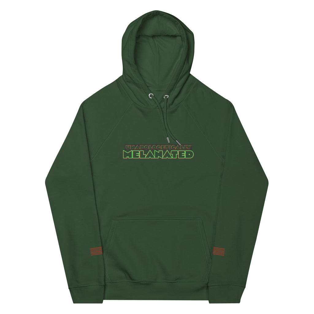 Unapologetically Melanated Unisex eco raglan hoodie